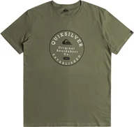 Koszulki męskie - t-shirt męski QUIKSILVER CIRCLE TRIM TEE Four Leaf Clover - GPH0 - miniaturka - grafika 1