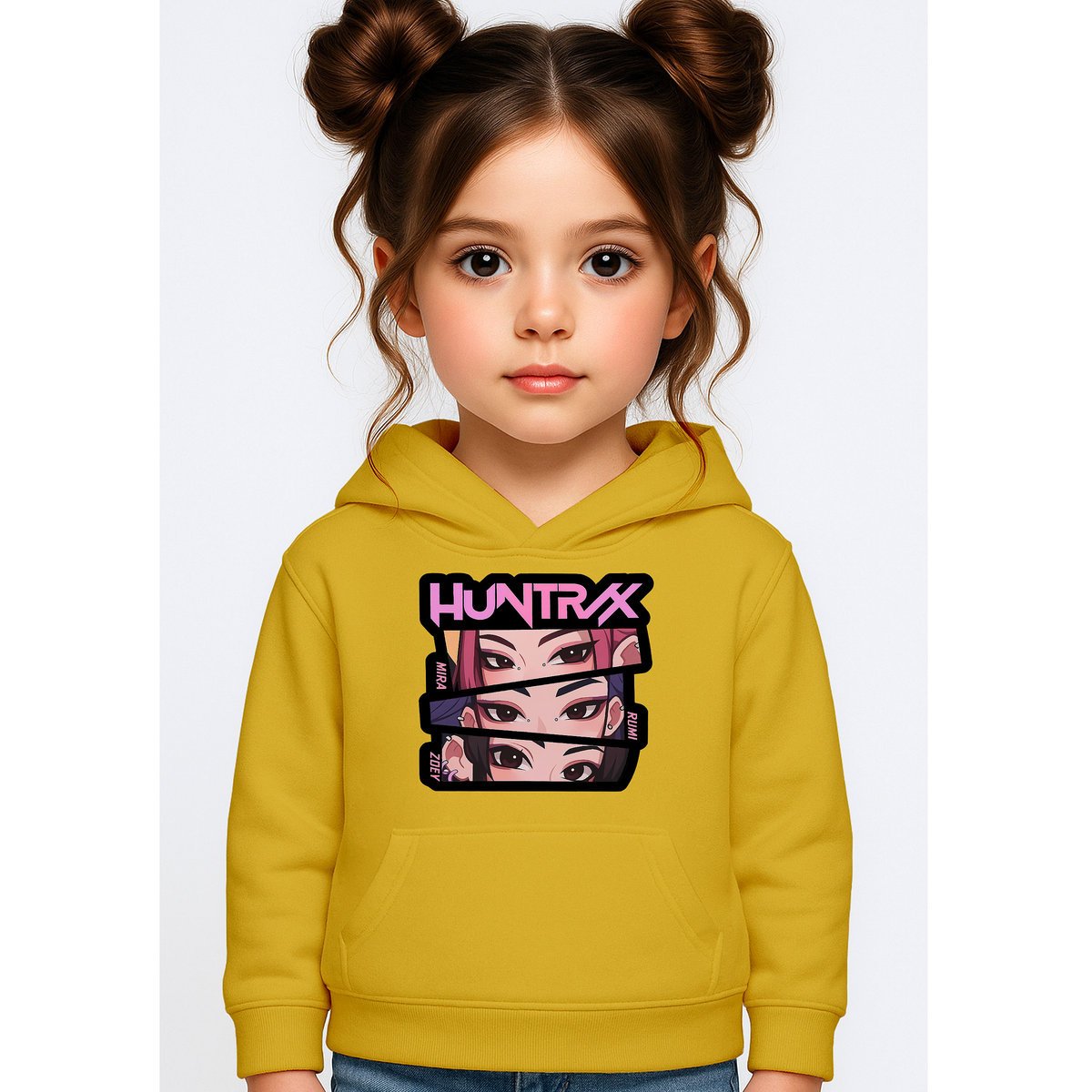 BLUZA DZIECIĘCA KPOP DEMON HUNTERS HUNTRIX 146-152 Z KAPTUREM BAWEŁNIANA