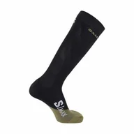 Skarpetki i podkolanówki sportowe - Skarpety Salomon S/Max Deep Black / Olive Green - miniaturka - grafika 1