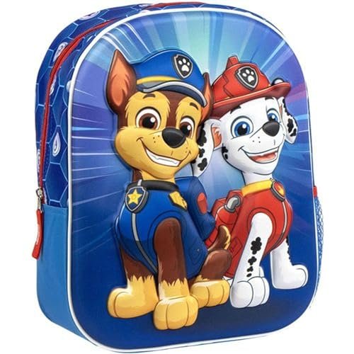 Chase and Marshall 3D Psi Patrol Plecak dziecięcy - Plecak szkolny dla dzieci Fani Psi Patrol idealny do przedszkola i podróży