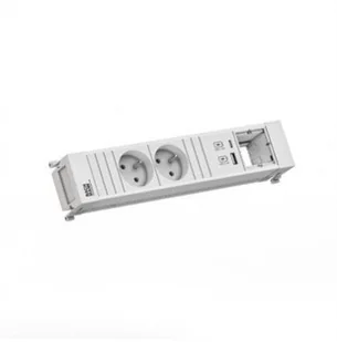 BACHMANN POWER FRAME 2xUTE 1xCM 1xUSB A/C 22W 0.2m GST18 - Listwy zasilające - miniaturka - grafika 1