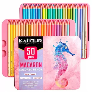 Kalour, Kredki ołówkowe pastele Macaron, 50 szt. - Kredki, ołówki, pastele i pisaki - miniaturka - grafika 1