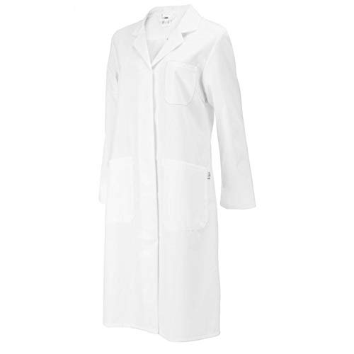 BP 1108-315-21-50n, damski płaszcz, długi rękaw, kołnierz z klapami 230,00 g/m², czysta bawełna biała, 24n