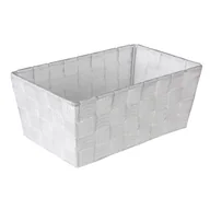 Pojemniki łazienkowe - Organizer DOMI 10 x 25 x 15 cm pleciony biały - miniaturka - grafika 1