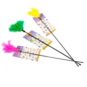 Zabawki dla kotów - Dingo Patyk z piórkami 55cm - miniaturka - grafika 1