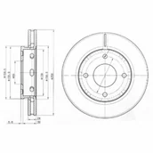 Tarcze hamulcowe - Tarcza hamulcowa DELPHI BG3987 - miniaturka - grafika 1