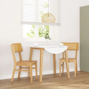 vidaXL Krzesła do jadalni 2 szt. lite drewno guma - Krzesła - miniaturka - grafika 1