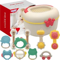 Grzechotki dla dzieci - WOOPIE BABY Zestaw Miękkich Grzechotek z Pudełkiem 14 szt. 0m+ - miniaturka - grafika 1