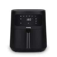 Frytkownice - H.Koenig Frytkownica na gorące powietrze FRY840, pojemność 4 l, gotuje do 6 osób, regulowana 80-200°C, 5 trybów gotowania, timer 60 minut, 5 programów, ekran dotykowy - miniaturka - grafika 1