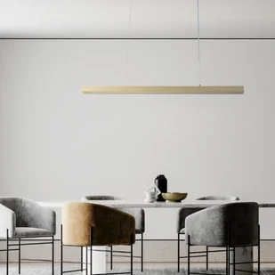 Sigma FUTURA STEEL 96 gold 33350 złota lampa wisząca led 4000K podłużna listwa nad stół 33350 - Lampy sufitowe - miniaturka - grafika 1