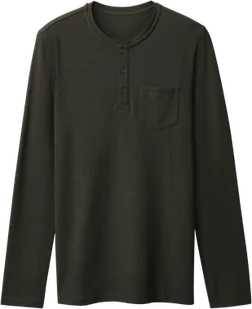 esmara Men Koszulka męska z długim rękawem (Ciemnozielony, L (52-54)) - Koszulki męskie - miniaturka - grafika 1