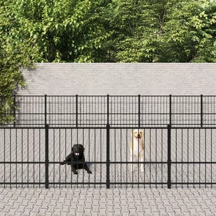 Lumarko Kojec dla psa na zewnątrz, stalowy, 60,22 m²! - Budy dla psów - miniaturka - grafika 1