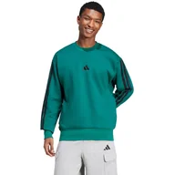 Bluzy męskie - Bluza męska adidas Essentials 3-Stripes Fleece zielona JE6306 M - miniaturka - grafika 1