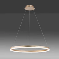 Lampy sufitowe - Żyrandol LED Titus, Ø 80 cm, mosiądz matowy - miniaturka - grafika 1