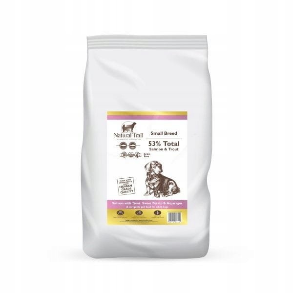 NATURAL TRAIL Dog GF Small Breed Salmon with Trout, sweet potatoes & asparagus 6kg