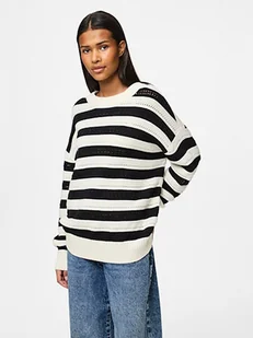 Pieces Sweter w kolorze czarno-białym - Swetry damskie - miniaturka - grafika 1