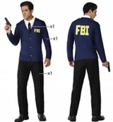 Stroje karnawałowe - Strój Kostium Policjant Agent Specjalny Fbi Xl - miniaturka - grafika 1