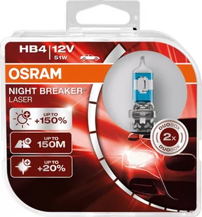 Żarówki OSRAM HB4 Night Breaker Laser +150% (2 sztuki) - Żarówki samochodowe - miniaturka - grafika 1