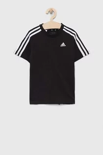 Koszulki dla chłopców - adidas t-shirt bawełniany dziecięcy U 3S kolor czarny z aplikacją - grafika 1