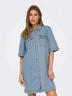 Koszule damskie - camicie donna only 15327766 sophie light blue denim - miniaturka - grafika 1