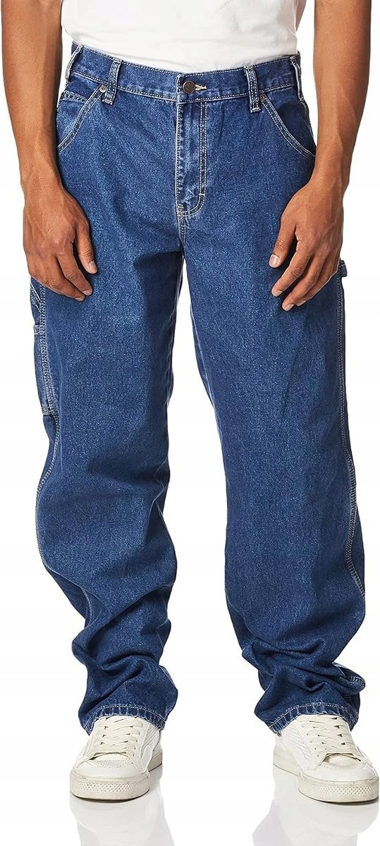 DICKIES JEANSY MĘSKIE PROSTE NIEBIESKIE DŁUGIE CASUAL 50/32 7AA