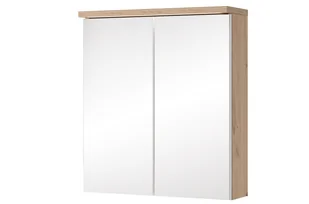 Szafka łazienkowa wisząca Led z lustrem Szynaka Meble Sting 60 cm dąb artisan/biały TH-100-1828 - Szafki łazienkowe - miniaturka - grafika 1