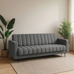 Sofa z Funkcją Spania RONEYY Rozkładana Ciemnoszara Nowoczesna - Sofy i kanapy Sofa z Funkcją Spania RONEYY Rozkładana Ciemnoszara Nowoczesna - Sofy i kanapy - miniaturka - grafika 1