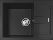 Zlewozmywaki - Zlew PLADOS ELEGANCE 65.10 CZARNY METAL (black metalik 44) (AM651044) - miniaturka - grafika 1