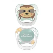 Smoczki uspokajające - Dr Brown's PreVent Smoczek ortodontyczny Zwierzęta, różowy/fioletowy, 6-18m, 2szt. - miniaturka - grafika 1