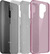 Etui i futerały do telefonów - Błyszczące etui na telefon Xiaomi Redmi 9 - różowe - miniaturka - grafika 1