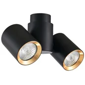 Lampy ścienne - Light Prestige Boston 2 czarny z złotym ringiem LP-741/2W BK/GD - miniaturka - grafika 1