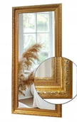 Lustra - Lustro w bogato zdobionej złotej ramie 140x50 odporne na wilgoć U14 - miniaturka - grafika 1