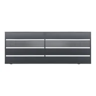 Ogrodzenia - Brama przesuwna Olaf ocynk RAL7016 struktura 400 x 158 cm bez przeciwwagi lewa - miniaturka - grafika 1