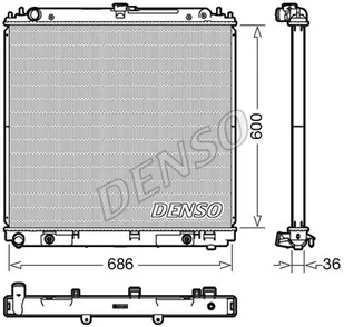 Chłodnica, układ chłodzenia silnika Denso DRM46042 - Układ chłodzenia - akcesoria - miniaturka - grafika 1