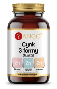 Yango - Cynk 3 Formy - 90 kapsułek - Witaminy i minerały - miniaturka - grafika 1