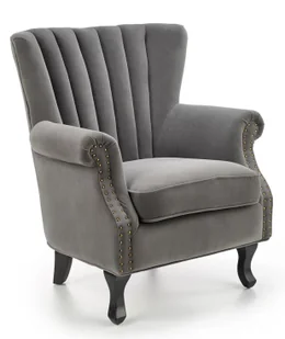 Szary welurowy wygodny fotel wypoczynkowy T7-M98 - Fotele Szary welurowy wygodny fotel wypoczynkowy T7-M98 - Fotele - miniaturka - grafika 1