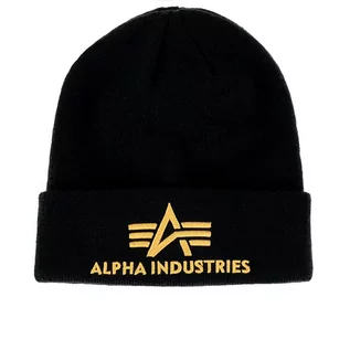 Czapki i chusty sportowe damskie - Czapka Alpha Industries 3D Beanie 168910583 - czarna - grafika 1