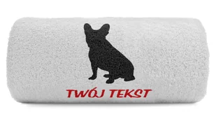 pat15.net Mały ręcznik z haftem Buldożek francuski 100x50 803 - Ręczniki pat15.net Mały ręcznik z haftem Buldożek francuski 100x50 803 - Ręczniki - miniaturka - grafika 1