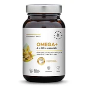 Witaminy i minerały - Aura Herbals Omega+ Witamina A + D3 + Czosnek, kapsułki softgel 60 szt. OMADCZ - miniaturka - grafika 1