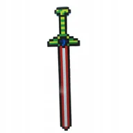 Klocki - MINECRAFT MIECZ ŚWIETLNY Z GRY DŁUGI DŹWIĘK ŚWIECI GRAFIKA KOLOROWY LED - miniaturka - grafika 1