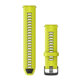 Silikonowy pasek do Garmin Forerunner 955/965 - jaskrawożółty/czarny z popielatym zapięciem [010-11251-AE] - Akcesoria do pulsometrów i zegarków sportowych - miniaturka - grafika 1