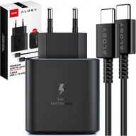 Ładowarki do telefonów - Ładowarka sieciowa USB-C typ C PD Premium szybka 45W 3A + Kabel Type-C 1M Alogy czarna - miniaturka - grafika 1