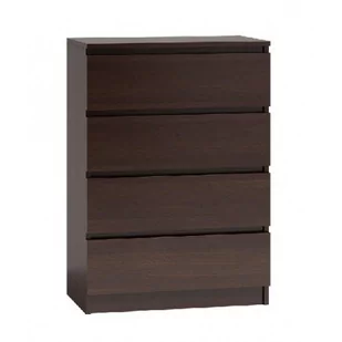 Topeshop Komoda szafka MALWA, 4 szuflady, wenge, 70x40x95,5 cm - Komody - miniaturka - grafika 1