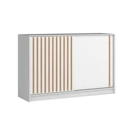 Komody - Komoda przesuwna ROYAL 150 Biały + lamele votan - miniaturka - grafika 1