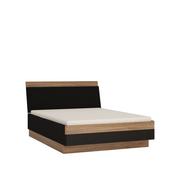 Łóżka - Łóżko 140 x 200 MOAL01 Monaco Meble Wójcik Dąb Stirling, Czarny - miniaturka - grafika 1