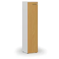Szafy biurowe - Szafa biurowa wąska PRIMO WHITE, 1781 x 400 x 420 mm, biały/buk - miniaturka - grafika 1
