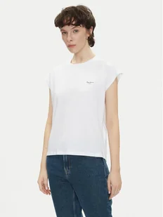Pepe Jeans T-Shirt Blooma PL506030 Biały Regular Fit - Koszulki i topy damskie - miniaturka - grafika 1