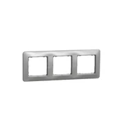 Klawisze i ramki - Sedna Design, ramka 3-krotna, srebrne aluminium - miniaturka - grafika 1
