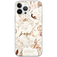 Etui i futerały do telefonów - Etui do Apple IPHONE 14 PRO Kwiaty 044 Babaco Nadruk częściowy Przeźroczysty - miniaturka - grafika 1