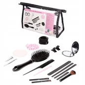 Kosmetyczki, organizery i kuferki - Kosmetyczka z akcesoriami 60el 30,5x 9x15,5cm szczotka pilniki gumki spinki - miniaturka - grafika 1